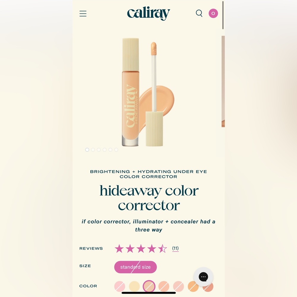 CALIRAY Hideaway Color Corrector Concealer - Golden Hour (Sold Out Online!)